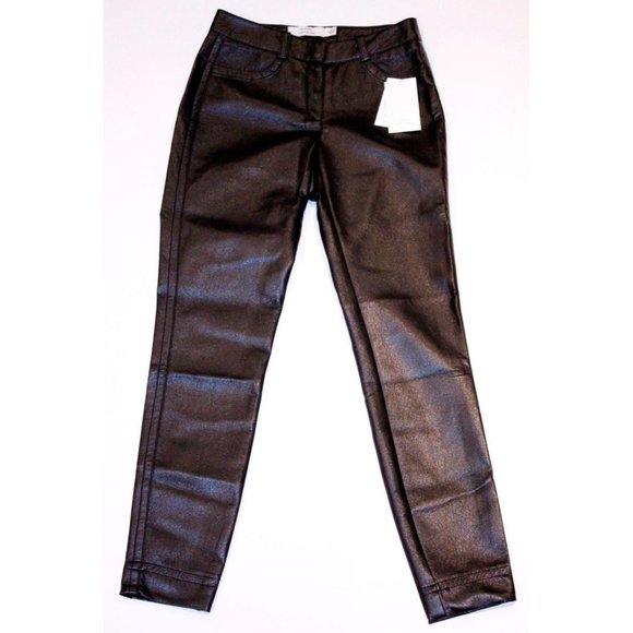 ROBERT RODRIGUEZ Legging PLEATHER Faux Pocket PANTS R1202P34 $285 Black 0 - Picture 2 of 2